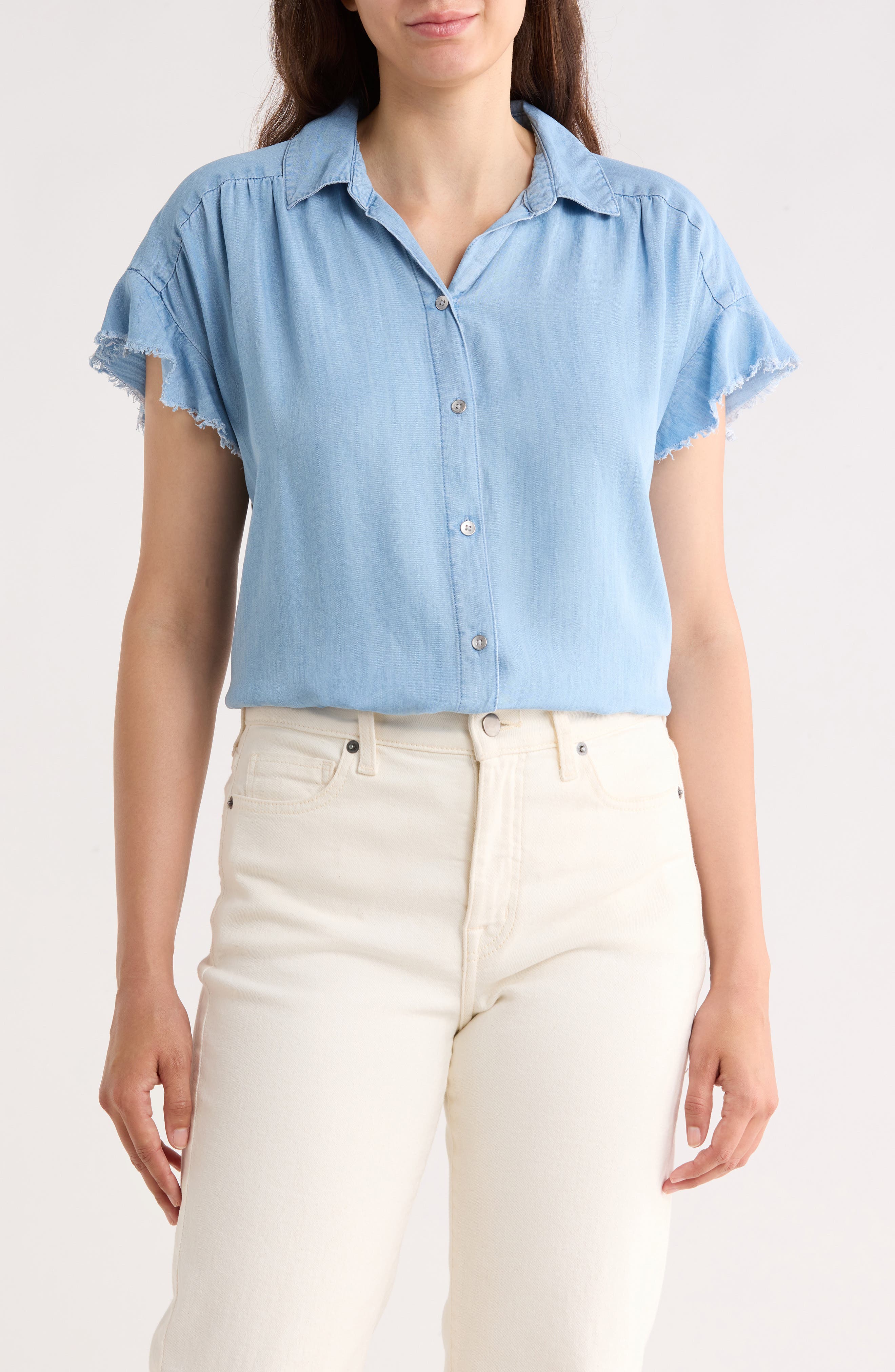 Trove New York The Fray Denim Top