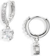Nordstrom Cubic Zirconia Dangle Hoop Earrings