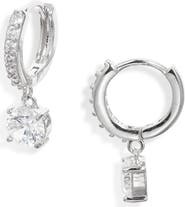 Nordstrom Cubic Zirconia Dangle Hoop Earrings