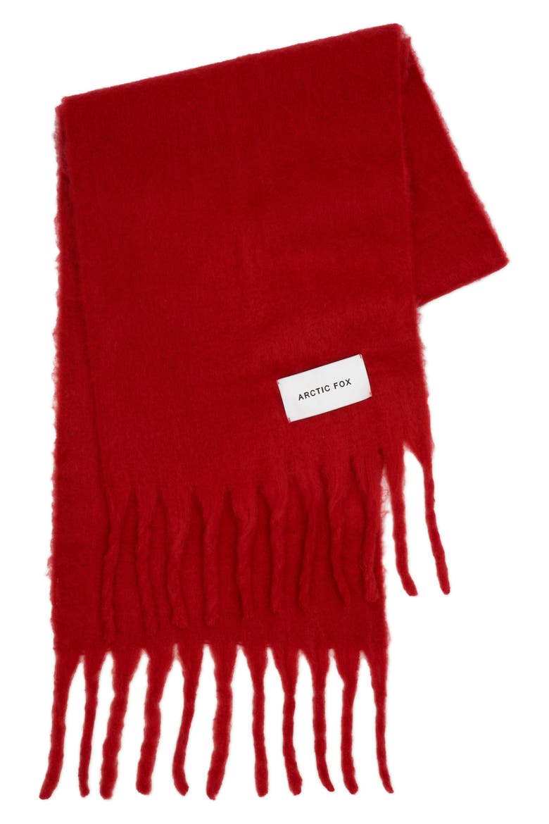 The Stockholm Fringe Scarf, Alternate, color, CRIMSON RED