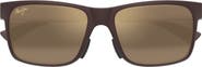 Maui Jim Ho'opili 58mm PolarizedPlus2® Rectangular Sunglasses