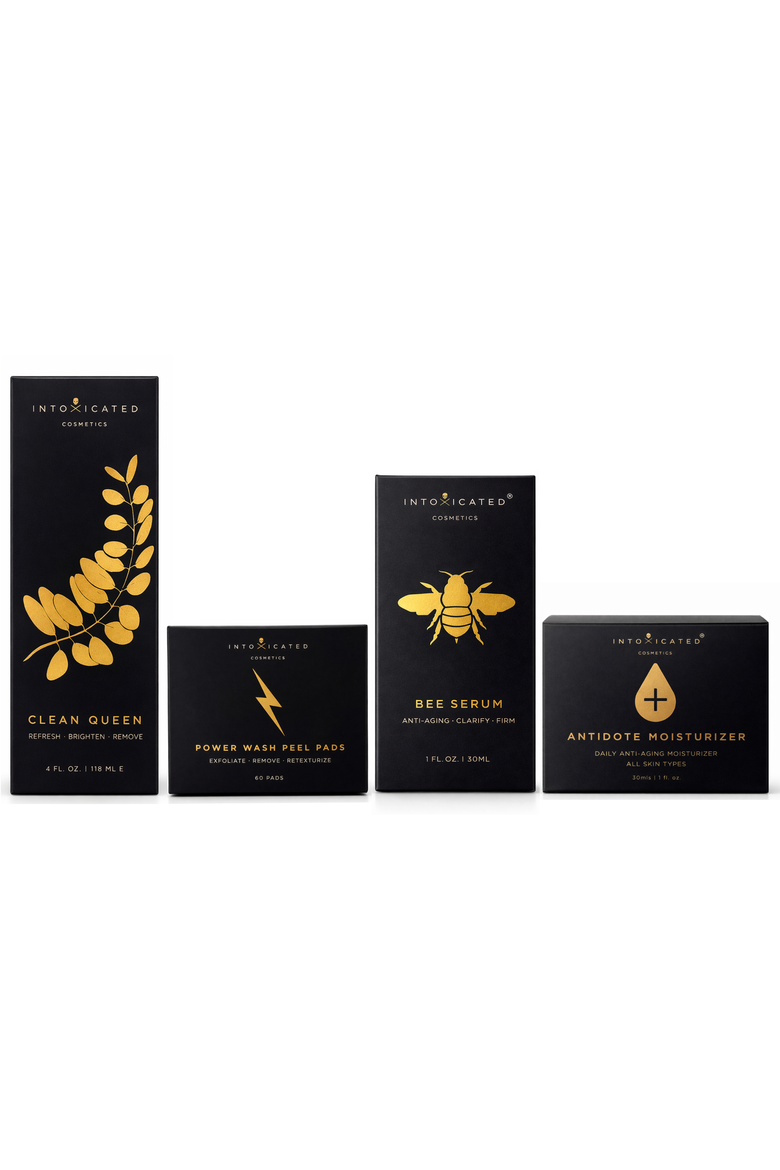 Complete Bee Set (Bee Serum, Antidote Moisturizer, Clean Queen, Power Wash Peel Pads) | Anti-Aging Skincare Serum with Purified Bee Venom, Fine  Line Smoothing Daily Moisturizer, & Glyolic Exfoliation Bundle, Alternate, color, None