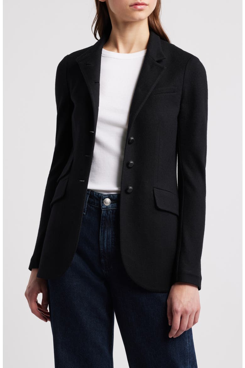Slade Long Wool Jacket, Main, color, BLACK