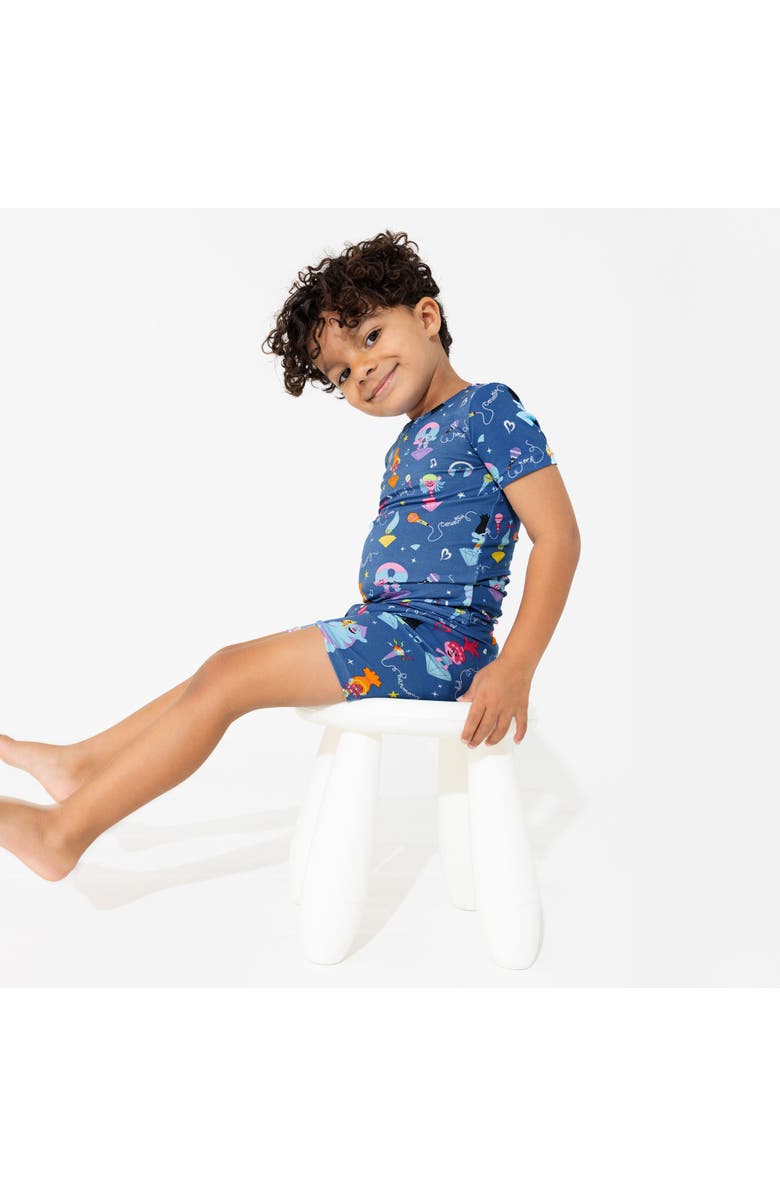 Bellabu Bear Trolls Music Kids 2-Piece Short Sleeve & Shorts Pajama Set, Alternate, color, Trolls Music