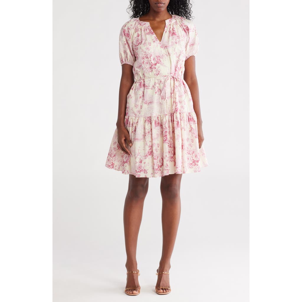 Julia Jordan Bubble Sleeve Dress In Multi