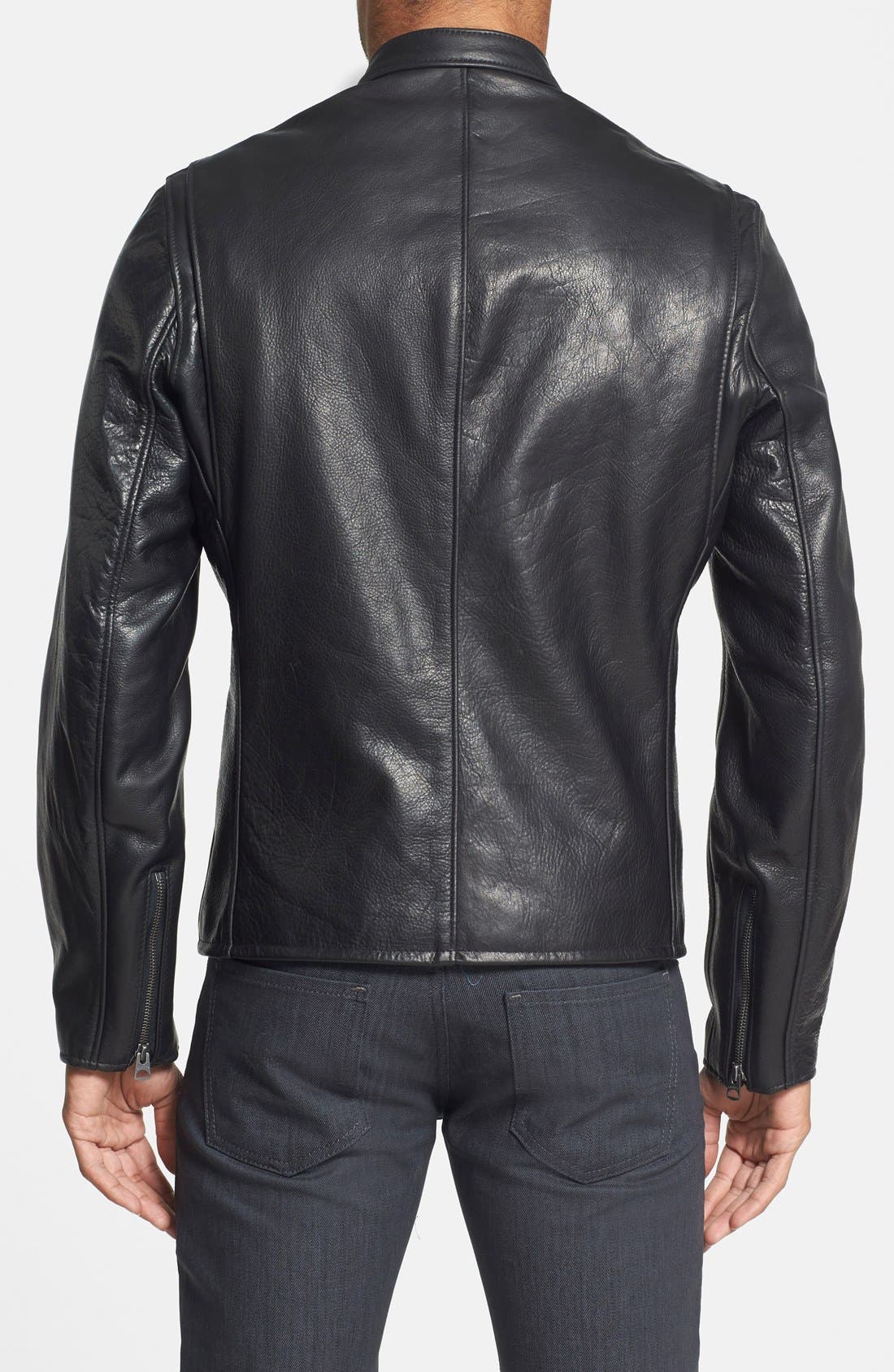 Schott NYC Café Racer Oil Tanned Leather Moto Jacket — фото 3