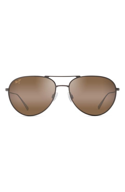 Walaka 57mm PolarizedPlus2® Aviator Sunglasses