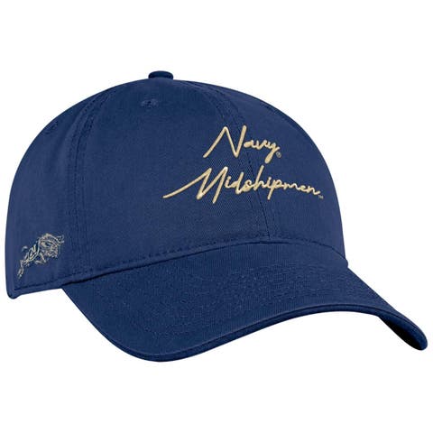 Men
s Under Armour Navy Navy Midshipmen College Essentials Washed Cotton Blend Adjustable Hat