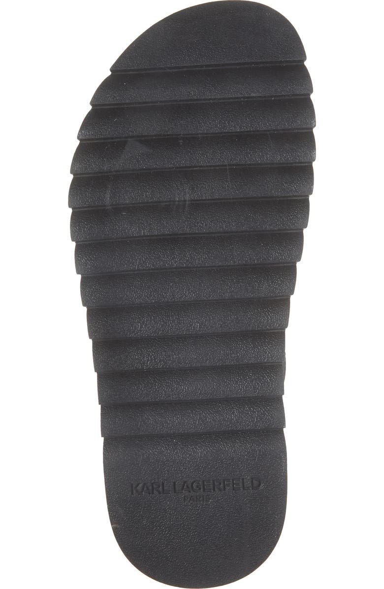 KARL LAGERFELD PARIS Logo Crisscross Slide Sandal, Alternate, color, Black