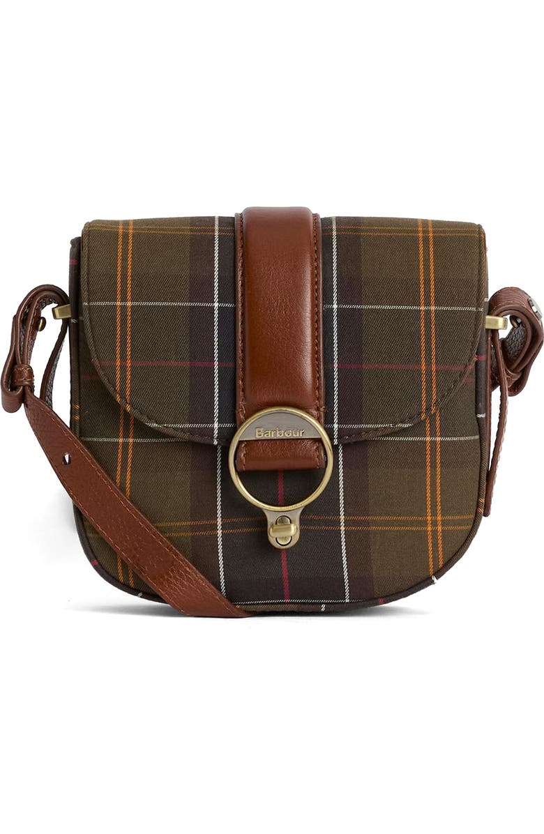 Barbour Elm Tartan Crossbody Bag, Main, color,