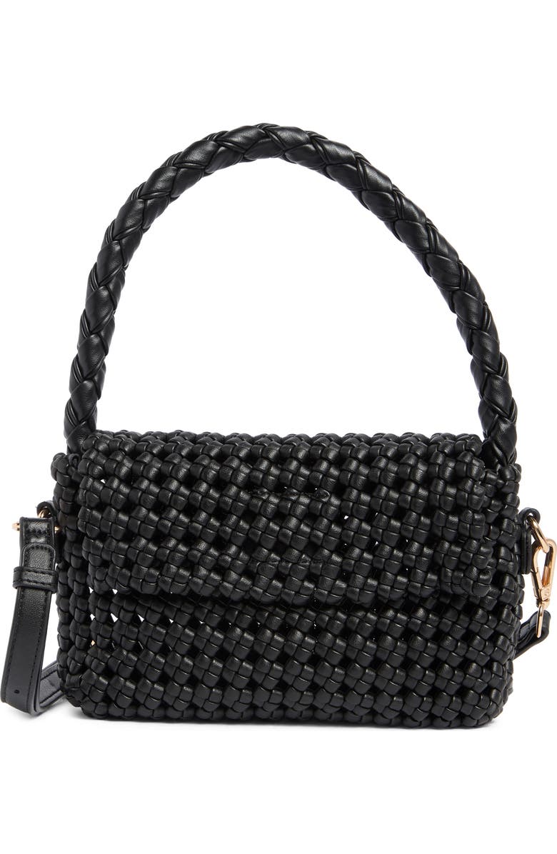 URBAN EXPRESSIONS HANDBAGS Braided Top Handle Satchel, Main, color,