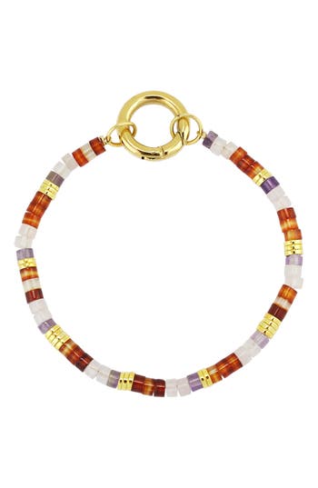 Rebl Semiprecious Stone Bracelet In Red