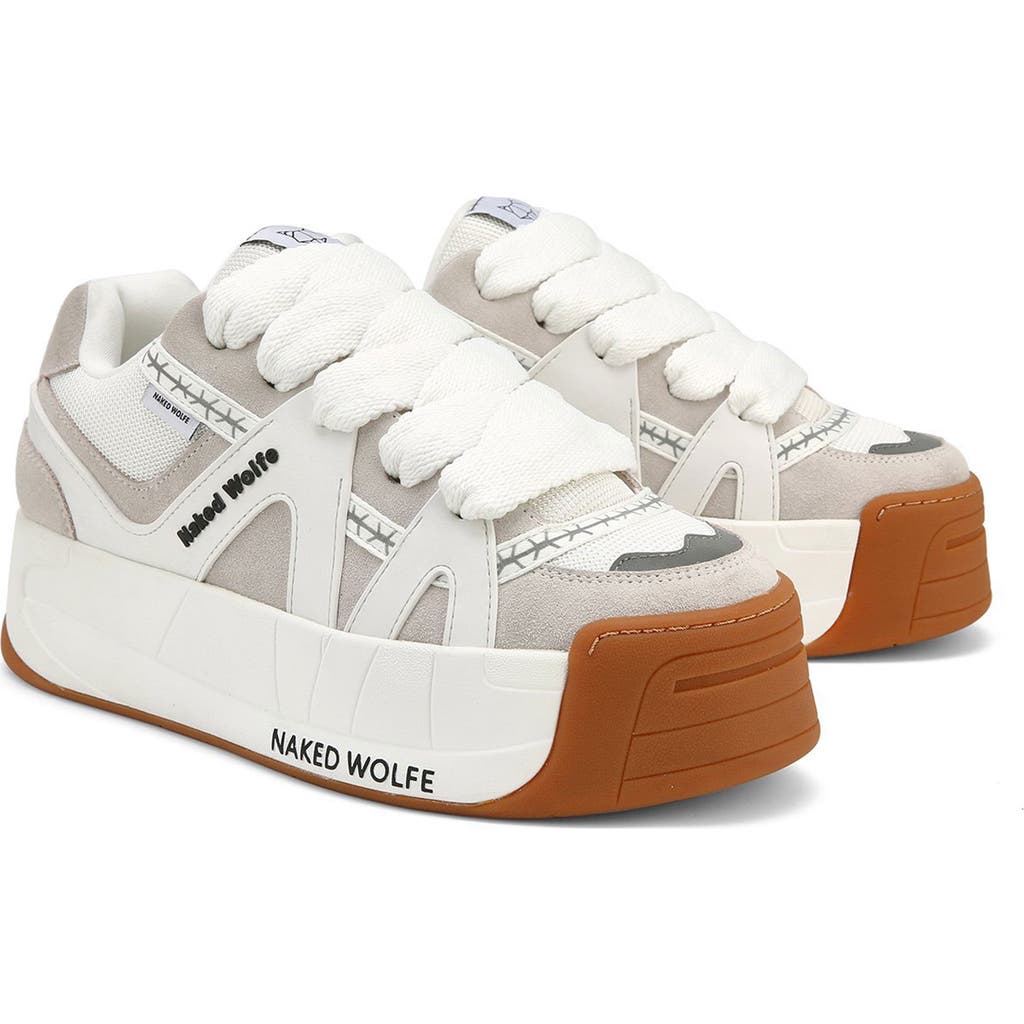 Naked Wolfe Slide Sneaker In Neutral