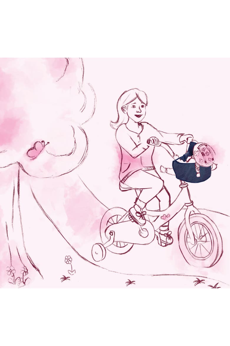 Bike Seat Blue Clouds For Dolls, Alternate, color, Blue