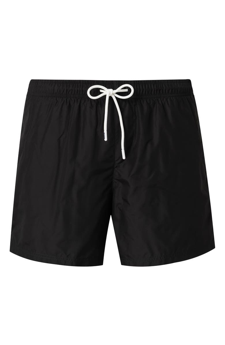 Eton Solid Swim Trunks, Alternate, color, Black