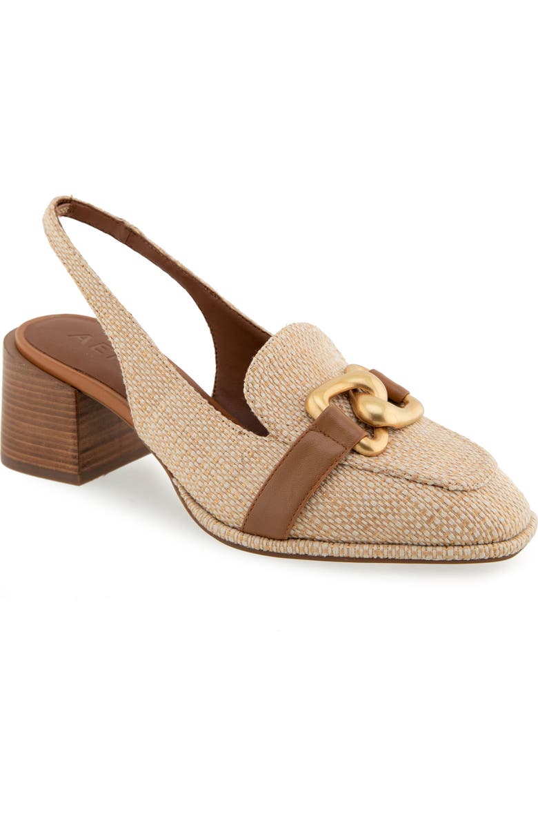 Aerosoles Allure Slingback Pump, Main, color, Natural Raffia