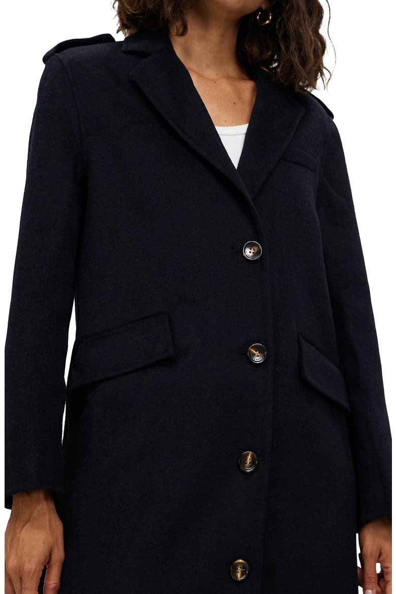Tainted Love Longline Coat, Alternate, color, NAVY