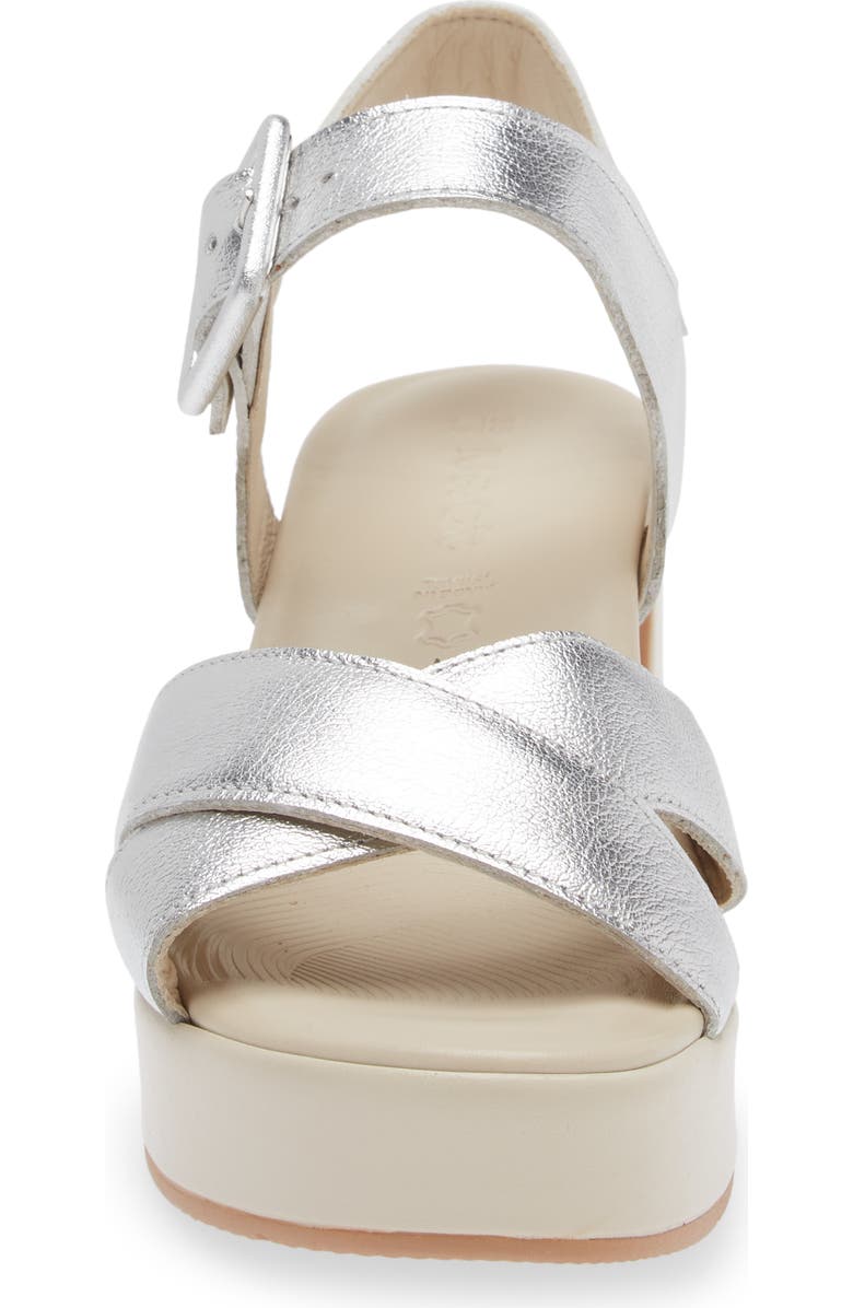 Naot Elite Platform Sandal, Alternate, color, Soft Silver Leather