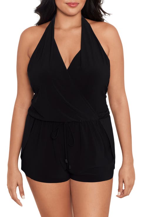 Bianca One-Piece Romper Swimsuit (Plus Size)