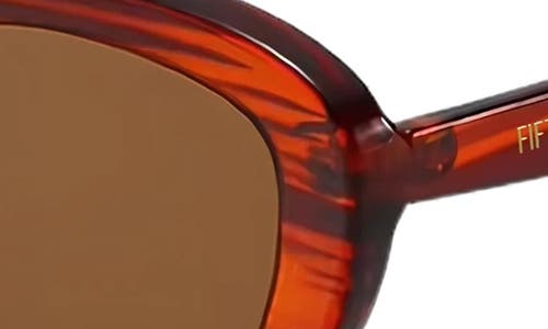 Fifth & Ninth Sasha 65mm Oversize Polarized Cat Eye Sunglasses In Red