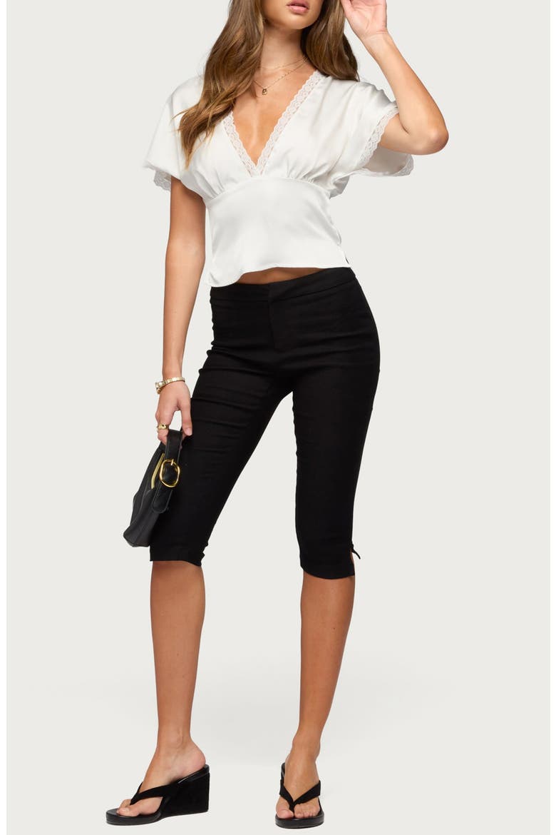 Ihara Lacey Cinched Waist Top, Alternate, color, WHITE