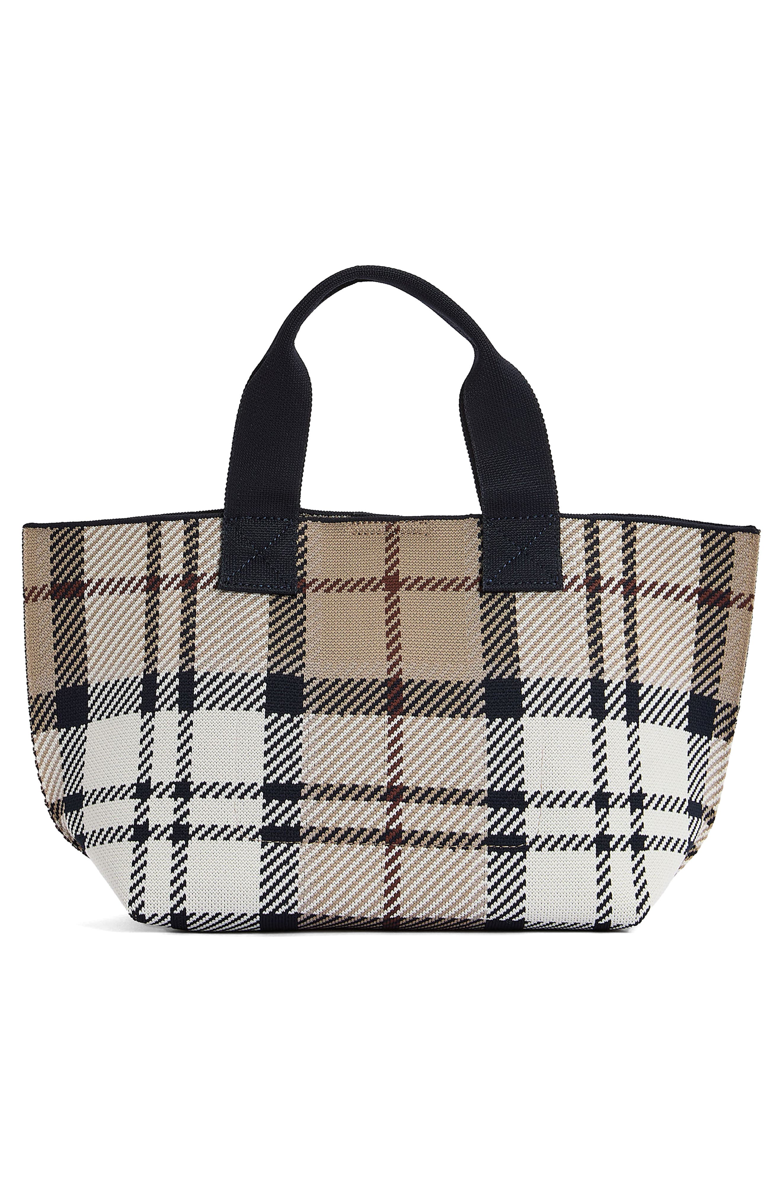 Barbour Layla Tartan Mini Tote Bag, Alternate, color, Rosewood Tartan