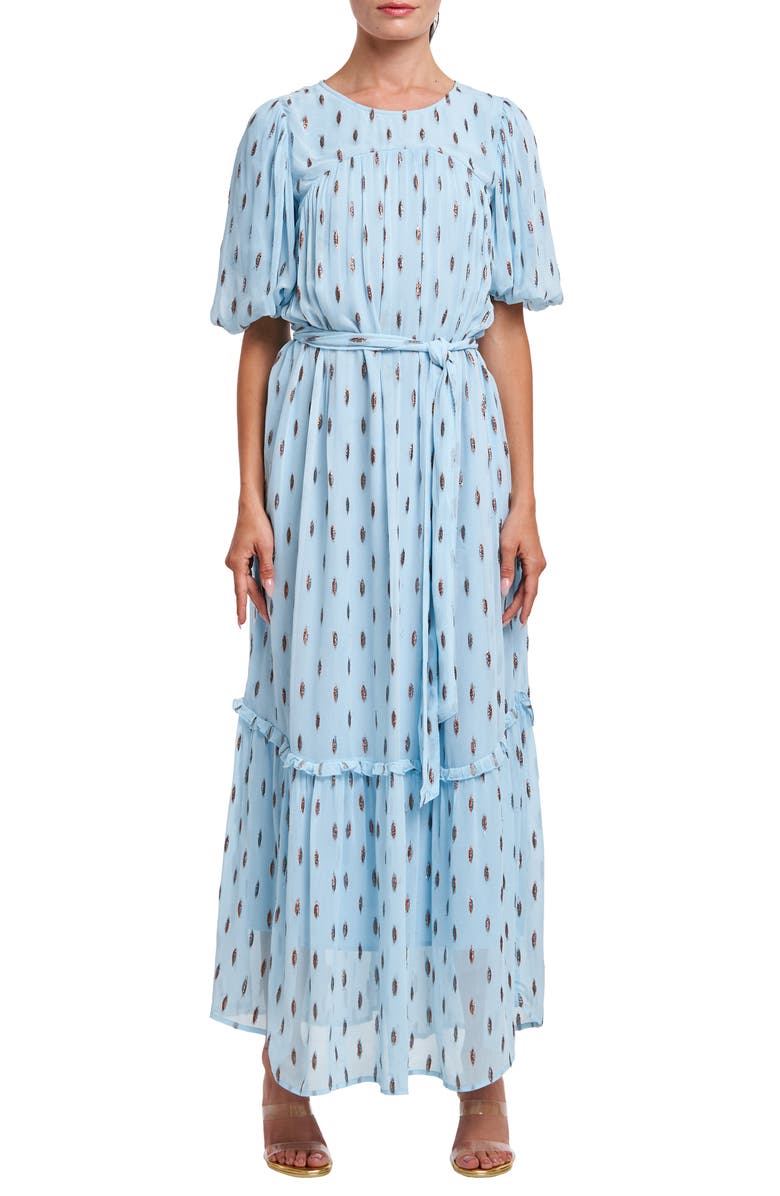 CIEBON Eryn Metallic Fleck Maxi Dress | Nordstromrack
