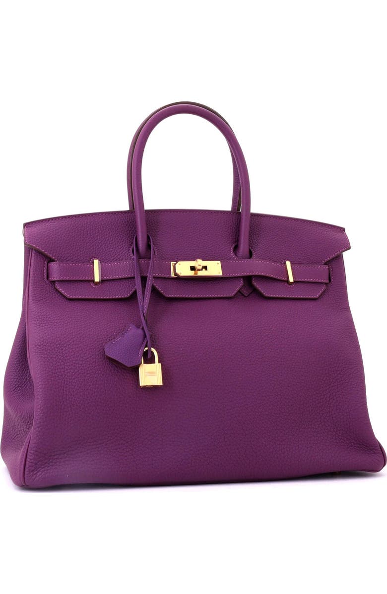 Pre-Owned Hermes Birkin Handbag Purple Togo with Gold Hardware 35, Alternate, color, Anemone