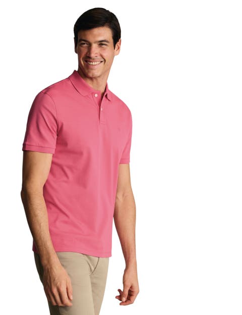 Short Sleeve Cotton Stretch Pique Polo