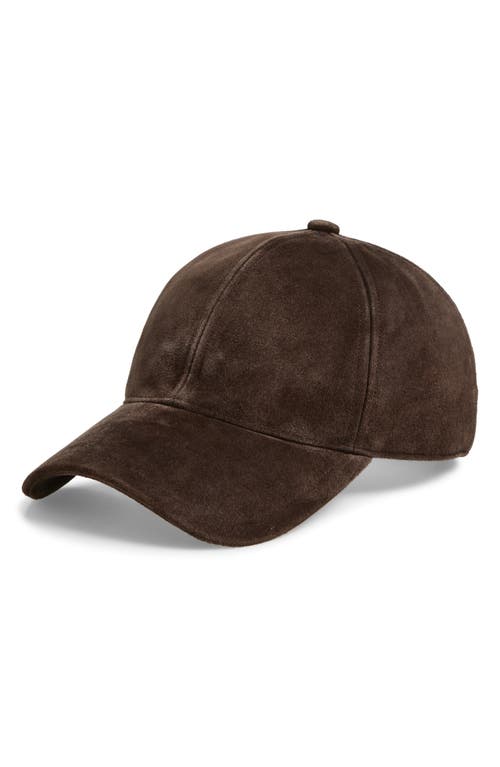 Rag & Bone Harlow Suede Baseball Cap In Brown