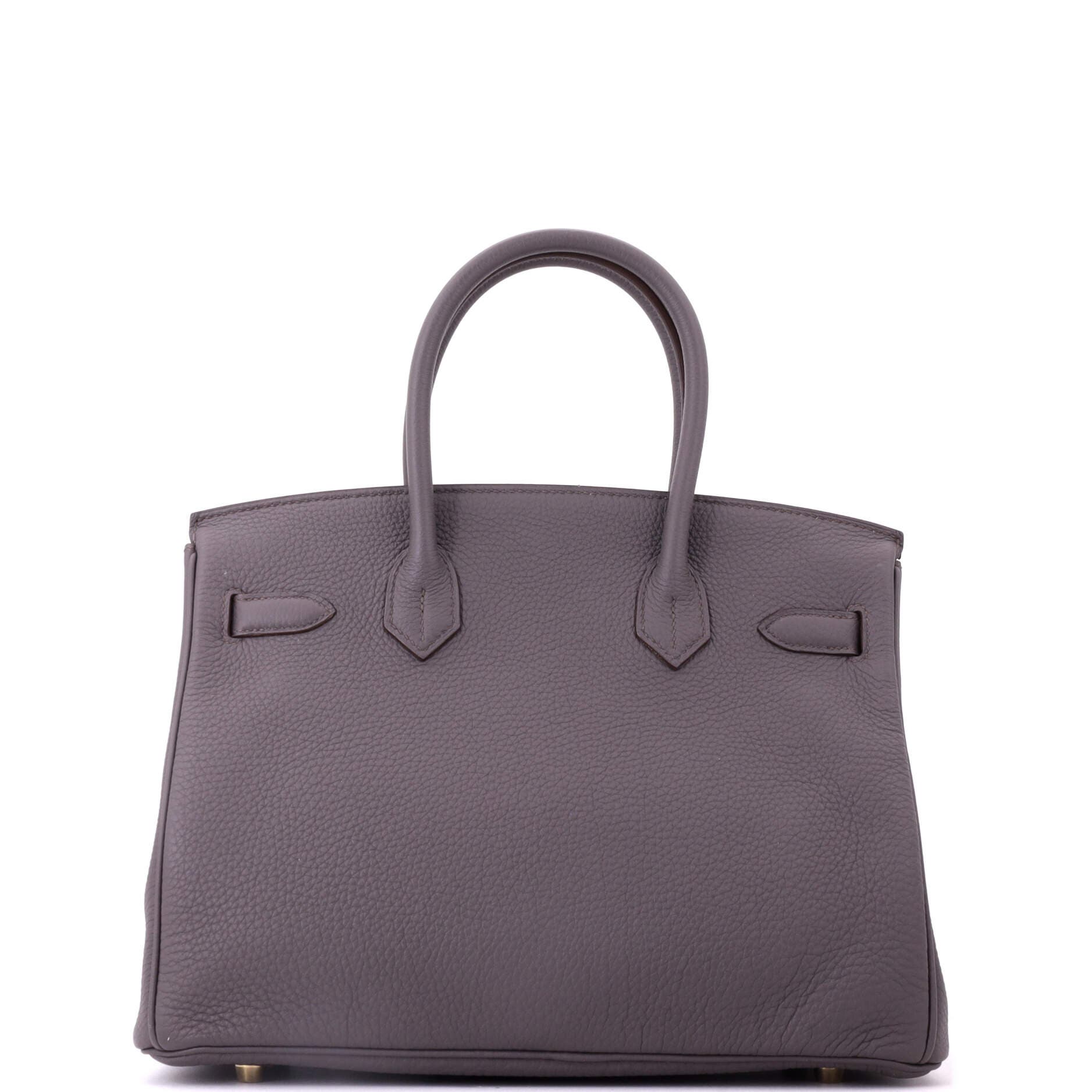 Pre-Owned Hermes Birkin Handbag Grey Togo with Gold Hardware 30, Alternate, color, Etain