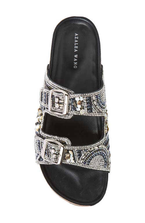 Azalea Wang Romilly Flatform Slide Sandal In Black