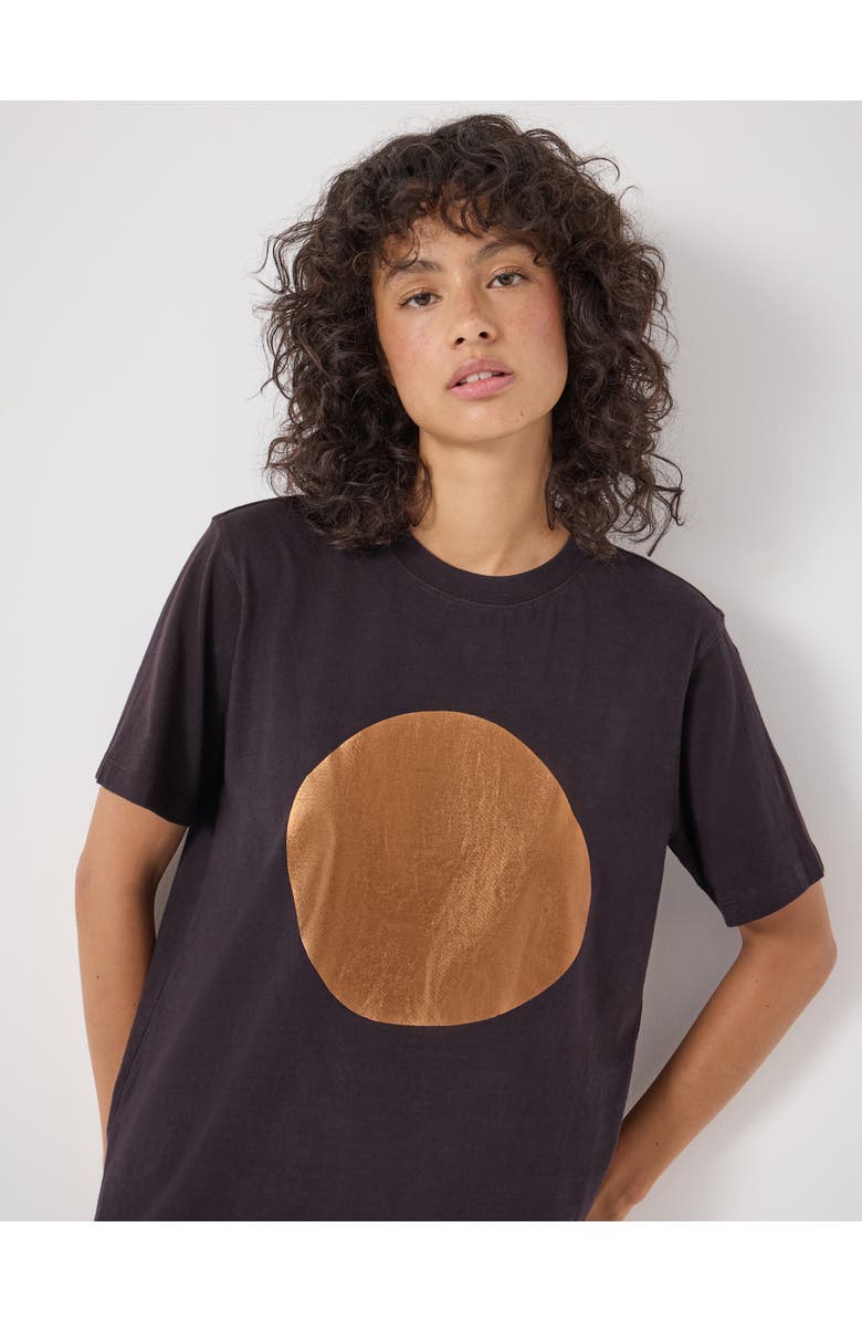 Hush Metallic Graphic Cotton T-Shirt, Alternate, color, Plum Purple