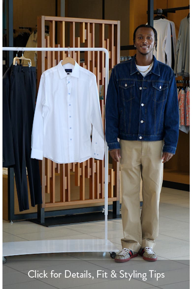 Trim Fit Solid Cotton Dress Shirt video