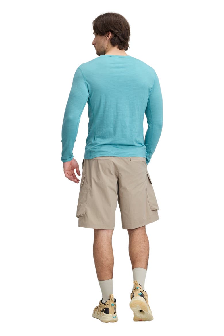 Men's 100% Merino Classic L/S Crew, Alternate, color, Dusty Turqoise