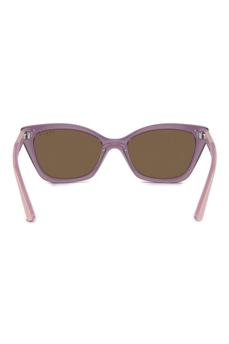 Kids' 48mm Cat Eye Sunglasses, Alternate, color, TRANSPARENT VIOLET