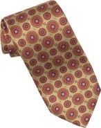 Elizabetta Farnese - Extra Long Printed Madder Silk Tie for Men
