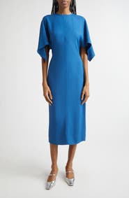 Stella McCartney Dolman Sleeve Crepe Midi Dress