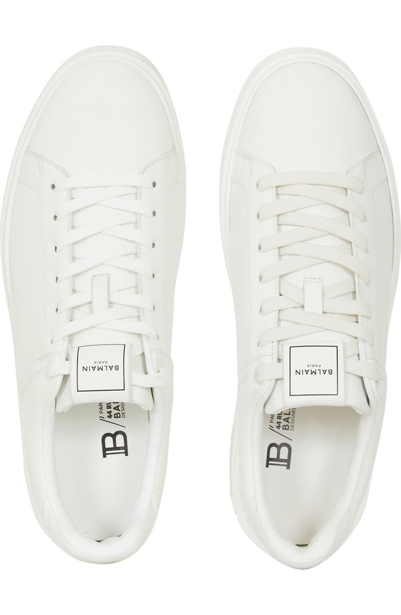Balmain Calfskin B-Court trainers, Alternate, color, White