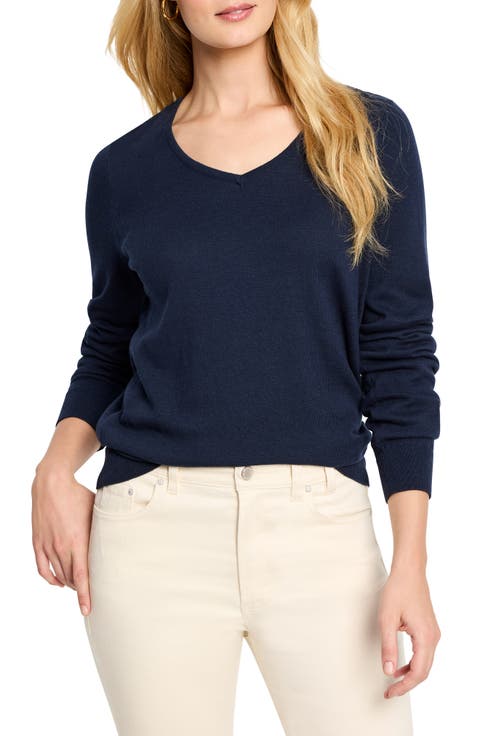 Set In V-Neck Sweater