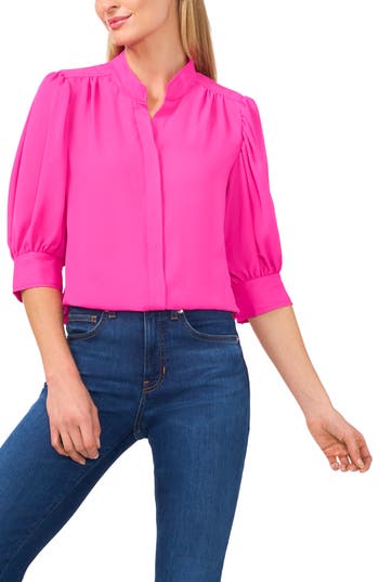 Cece Puff Sleeve Button-up Shirt