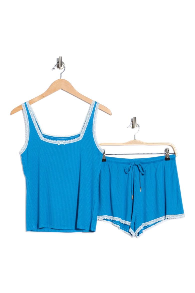 Revival Rib Short Pajamas, Alternate, color, COASTAL BLUE