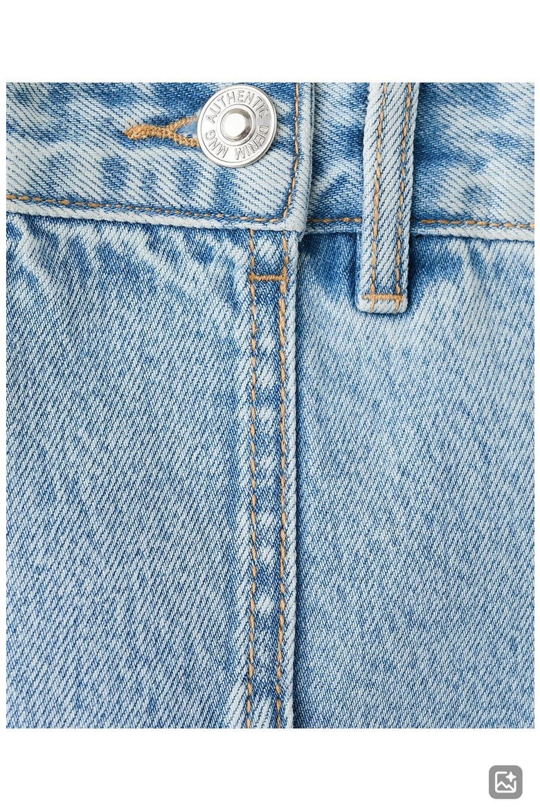 Seam Detail Denim Shorts, Alternate, color, MEDIUM BLUE