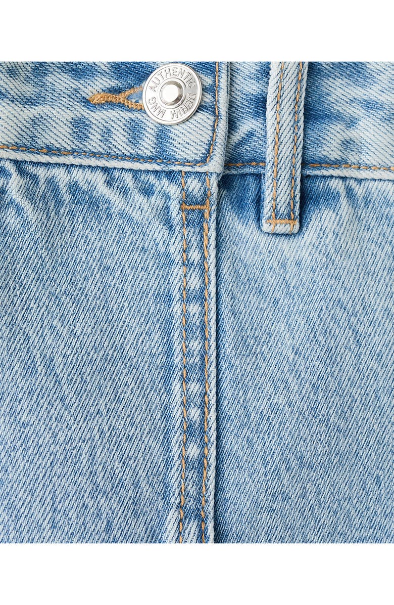 MANGO TEEN Seam Detail Denim Shorts, Alternate, color, 