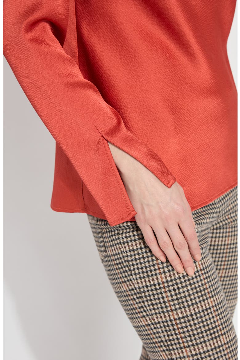 Cowl Neck Top, Alternate, color, EARTHY ORANGE