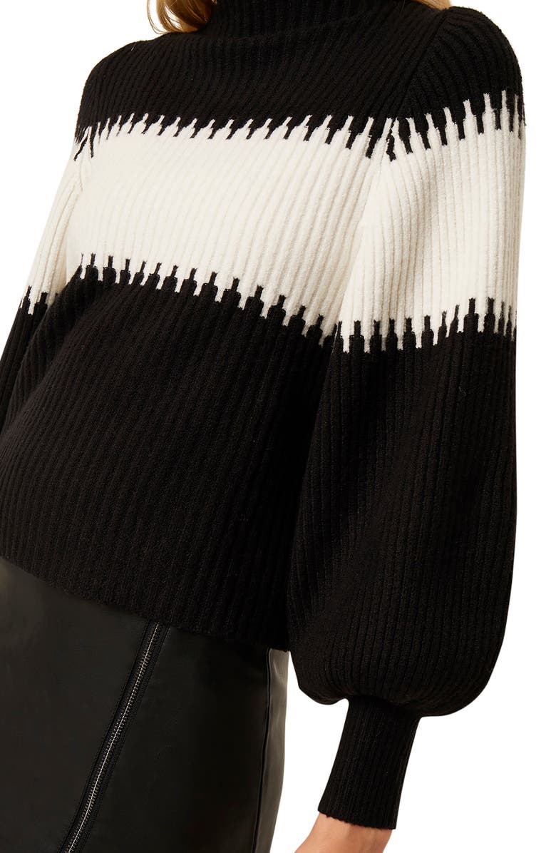French Connection Sophia Colorblock Blouson Sleeve Sweater, Alternate, color, 