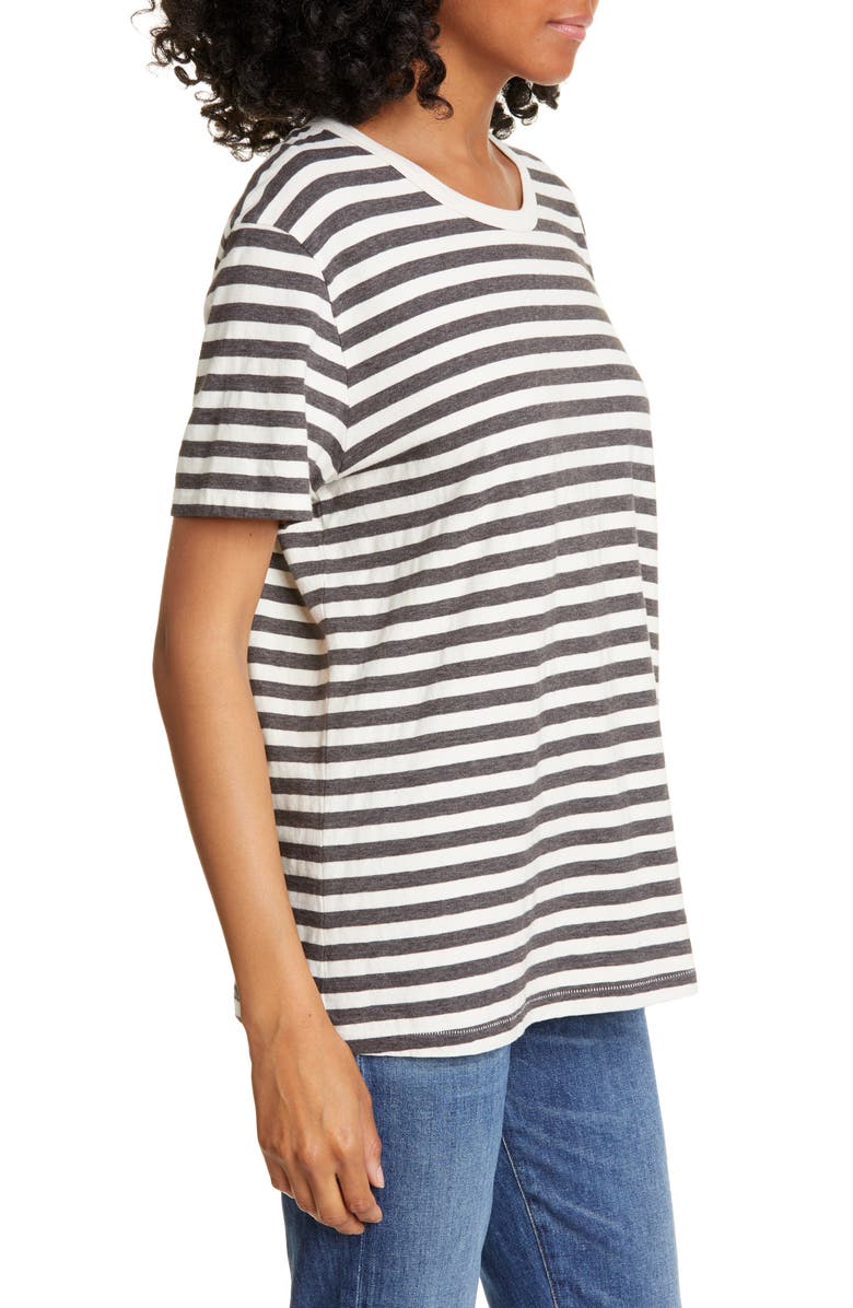 Jenni Kayne Stripe Cotton Blend Boy Tee, Alternate, color, 