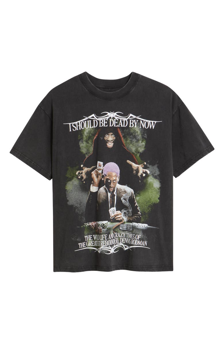 ID Supply Co Dennis Rodman Autobiography Graphic T-Shirt, Alternate, color, Washed Black