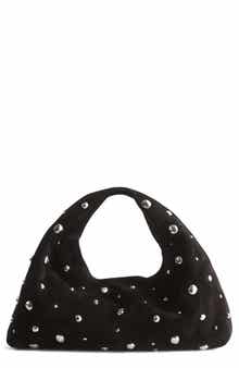 Studded Suede Handheld Pouch
