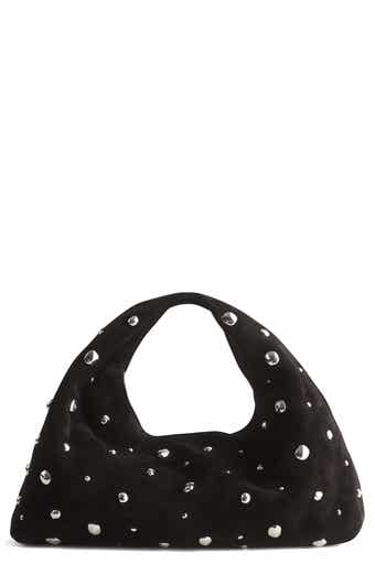 Studded Suede Handheld Pouch